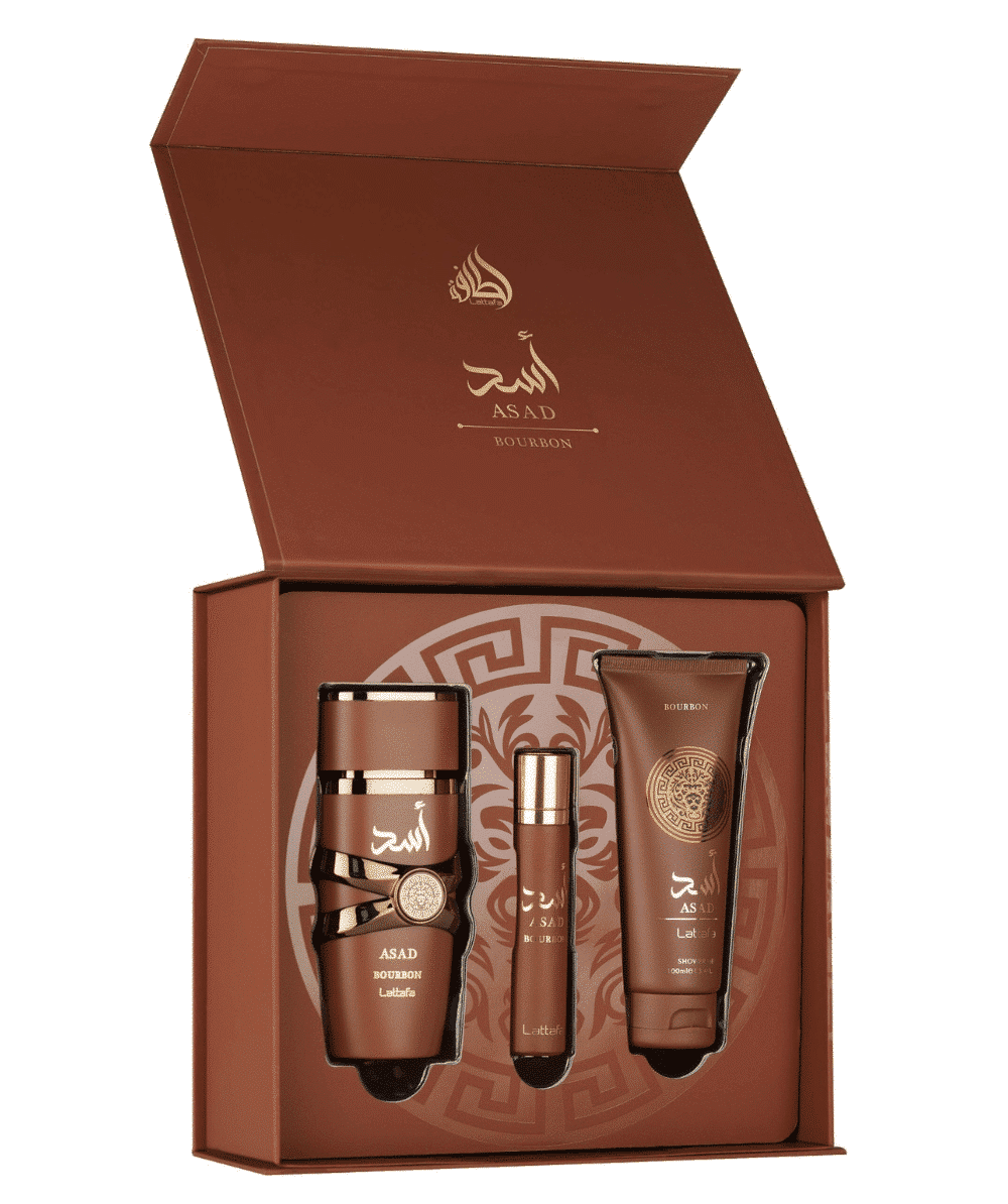 Coffret parfum Asad Bourbon de chez Lattafa