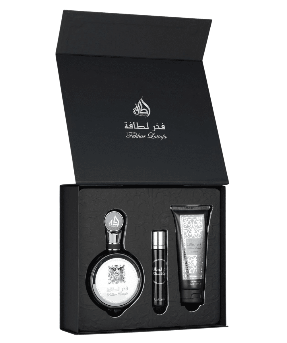 Coffret Parfum Fakhar Black Men de chez lattafa