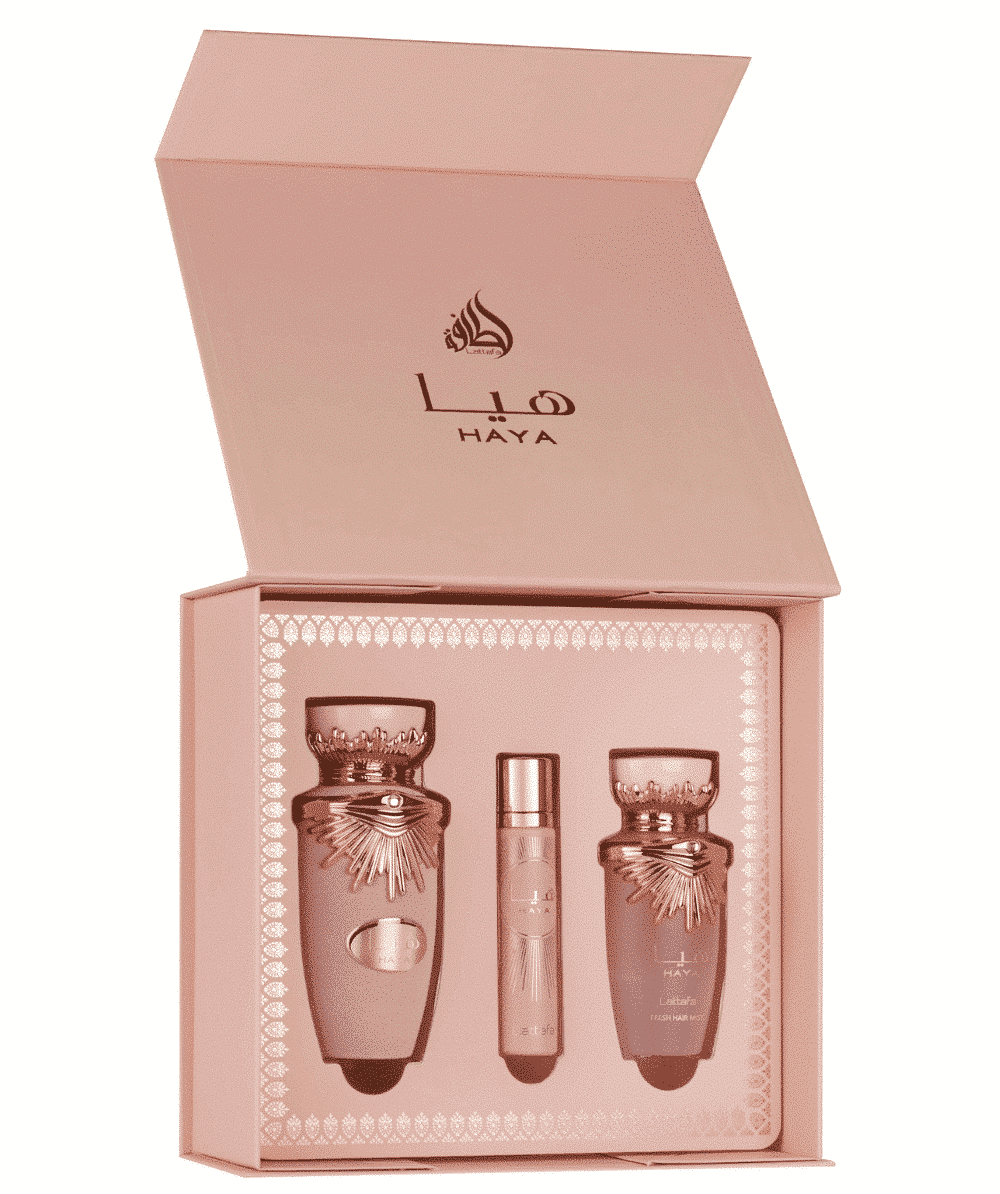 Coffret parfum femme Haya de chez Lattafa