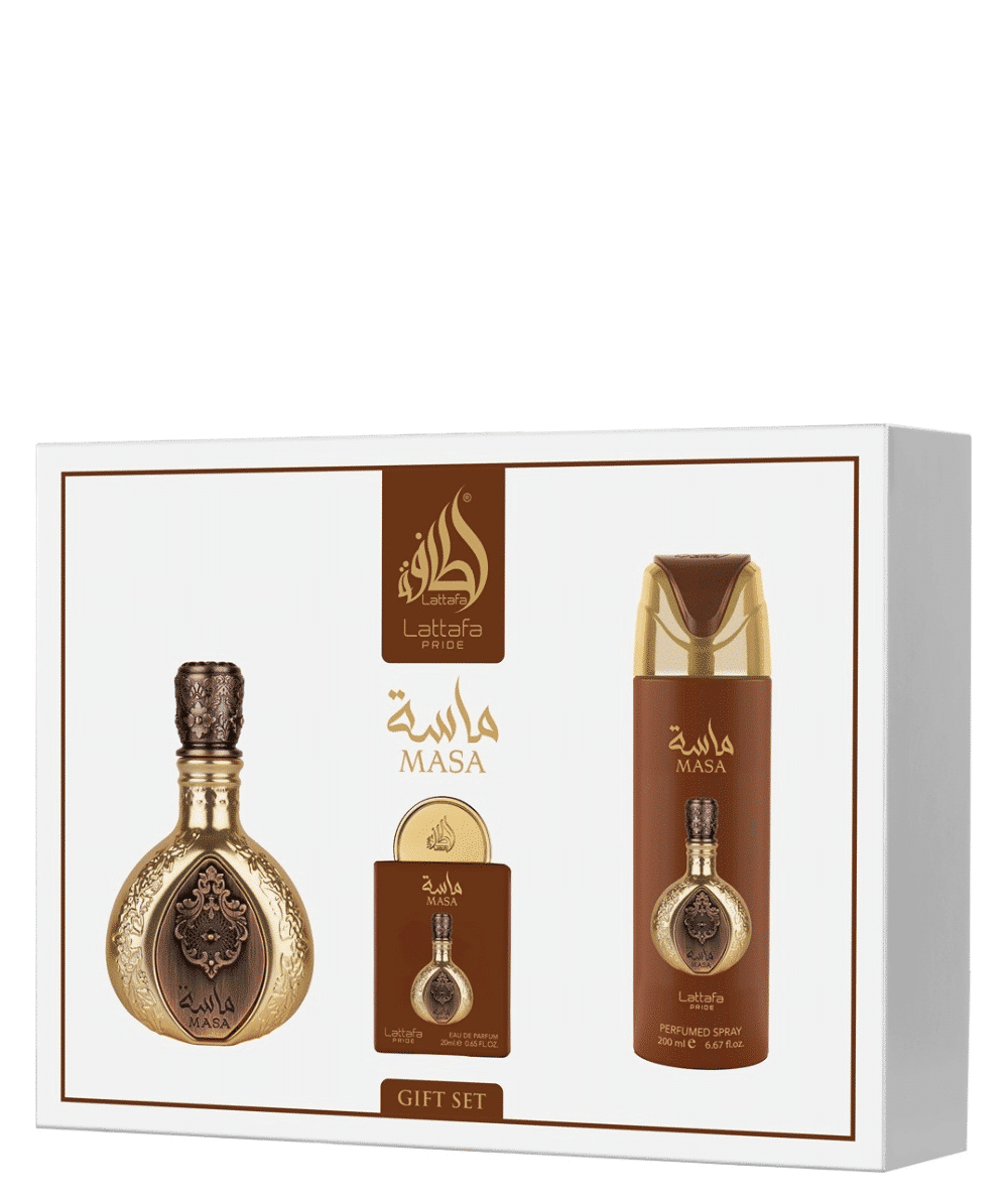 Coffret de chez Lattafa Pride parfum Masa